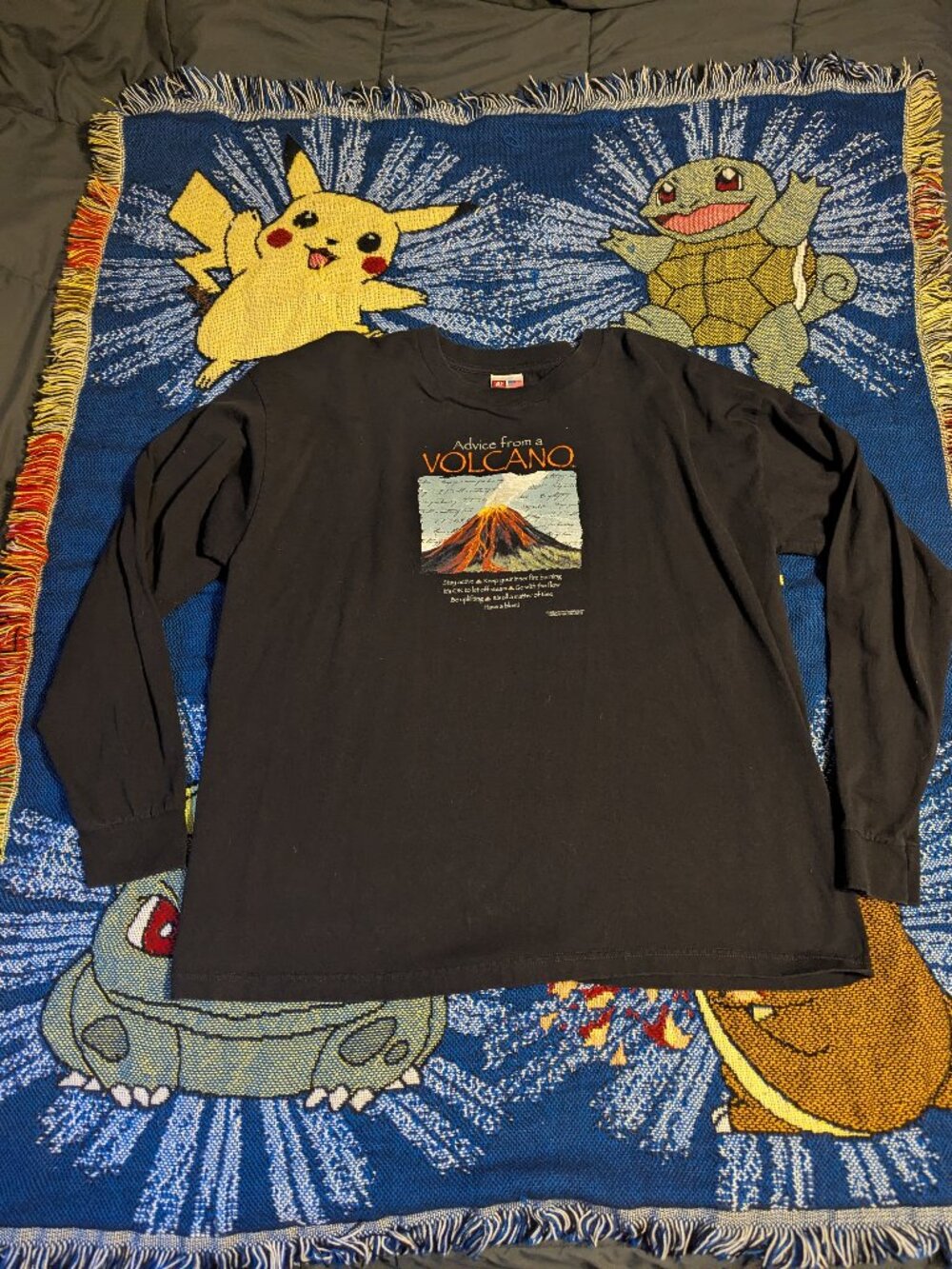 2009 Hawaii Volcanoes National Park Advice From A Volcano Black Long Sleeve 2XL